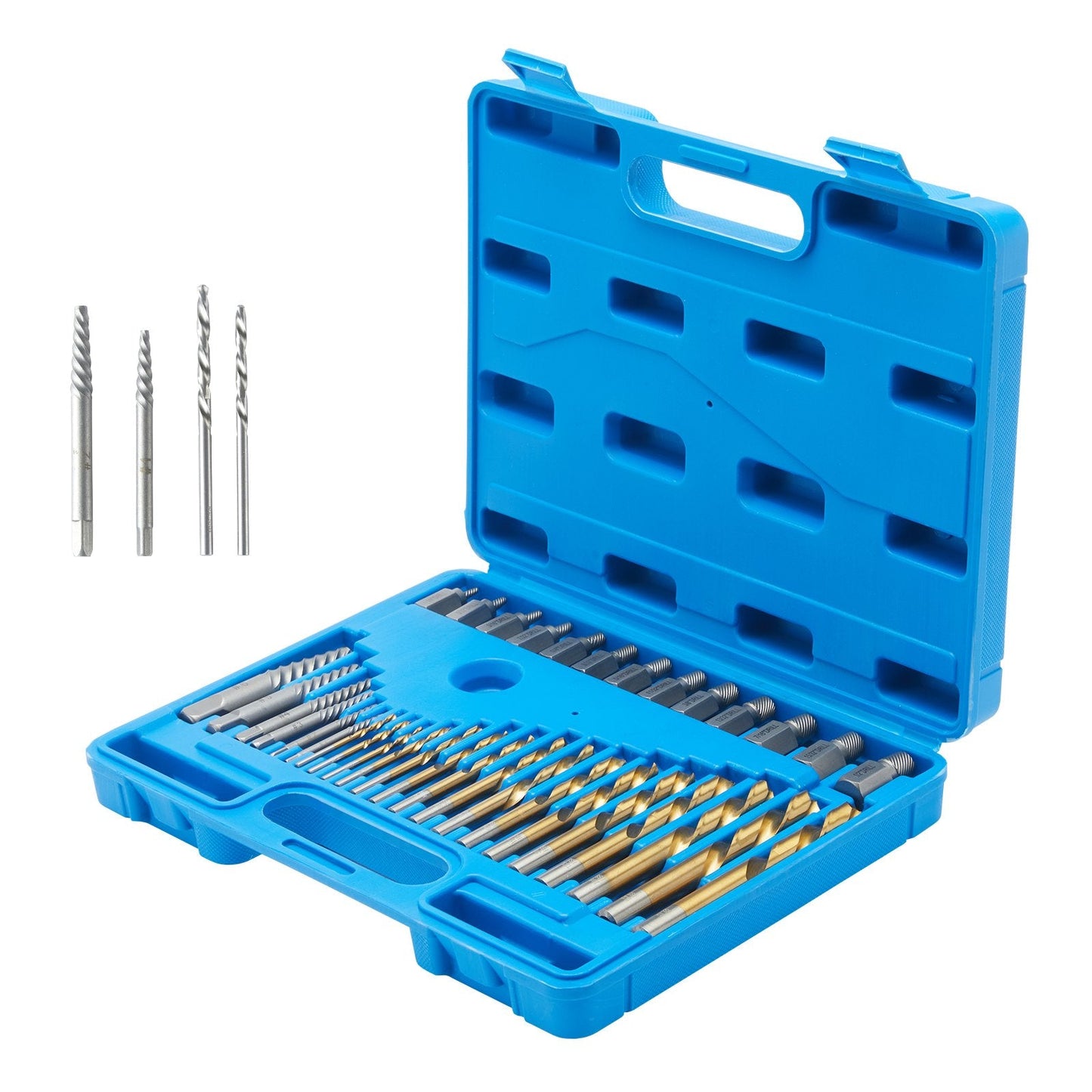 35-Piece Screw and Bolt Extractor Kit with Drill Bits and Storage Case