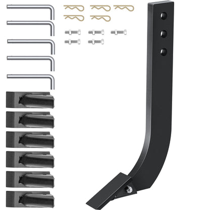 VEVOR 5pcs Box Blade Shank, 41cm Scarifier Shank, 3 Holes Box Scraper Shank, Ripper