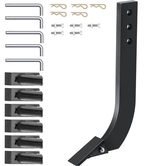 VEVOR 5pcs Box Blade Shank, 41cm Scarifier Shank, 3 Holes Box Scraper Shank, Ripper