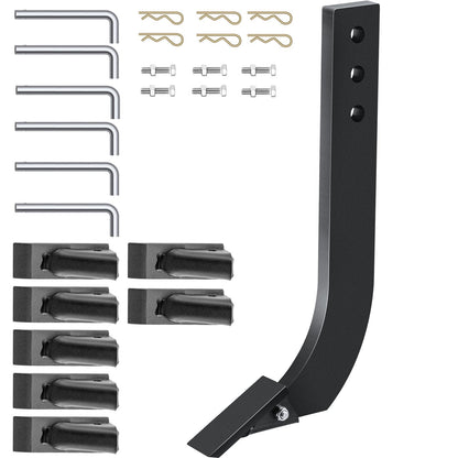 Adjustable Scarifier Shank Set, 6pcs, 0.4m, with Removable Teeth for Digging/Plowing
