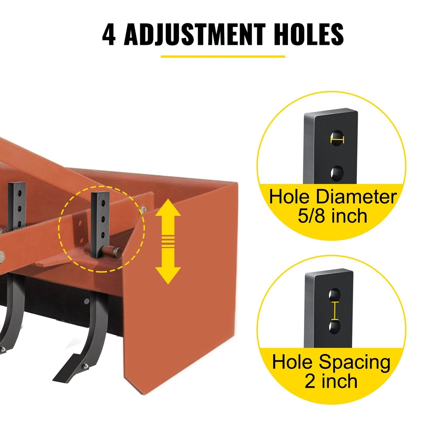 Adjustable Scarifier Shank with Removable Teeth, 46.4cm for Digging and Plowing