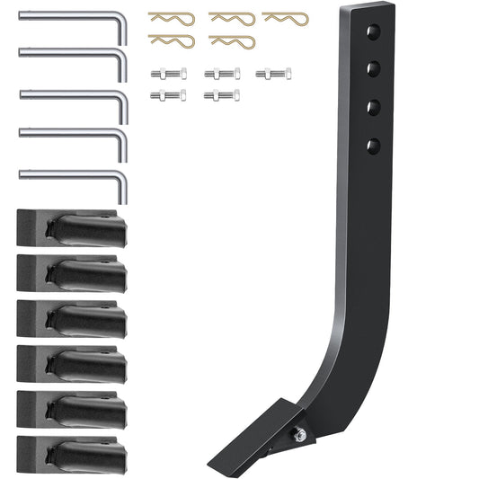 VEVOR Box Blade Shank, 46.4cm Scarifier Shank, 4 Holes Box Scraper Shank, Ripper