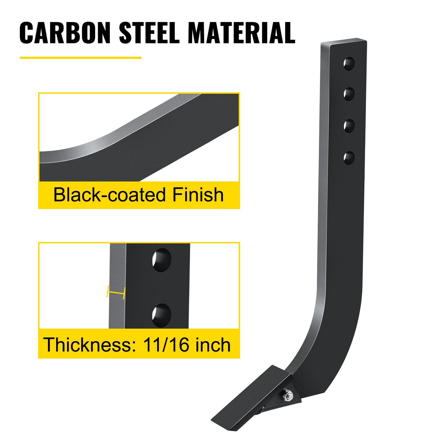 VEVOR Box Blade Shank, 46.4cm Scarifier Shank, 4 Holes Box Scraper Shank, Ripper