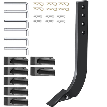 Adjustable 46.6 cm Scarifier Shank with Removable Teeth, 6-Piece Assembly