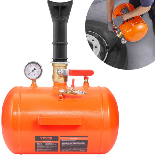 VEVOR Tire Bead Seater, 5 Gal/19L Air Tire Bead Blaster with Pressure Gauge & Handle,