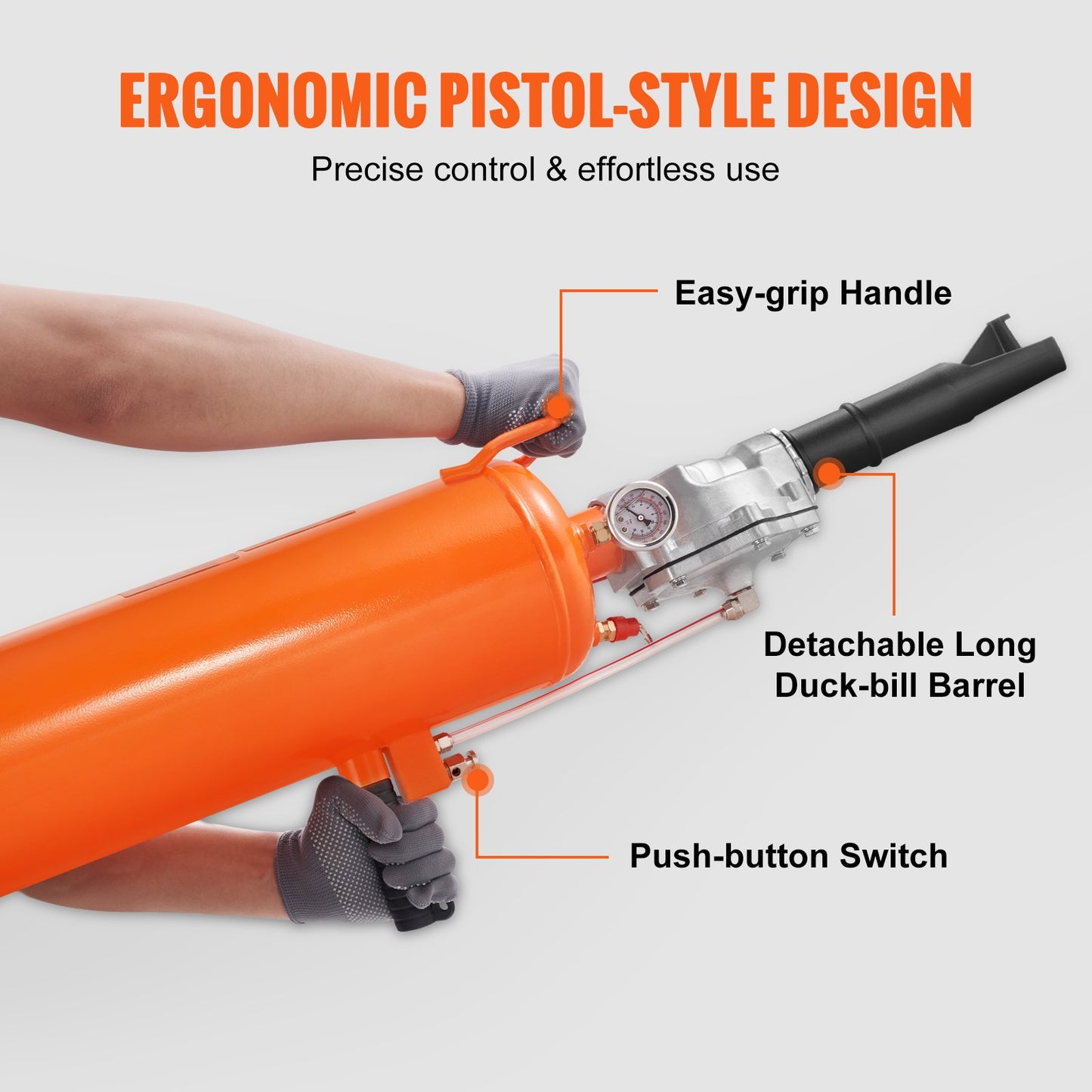 VEVOR Tire Bead Seater, 2.1 Gal/8 L Air Tire Bead Blaster, 120 PSI Handheld Bead