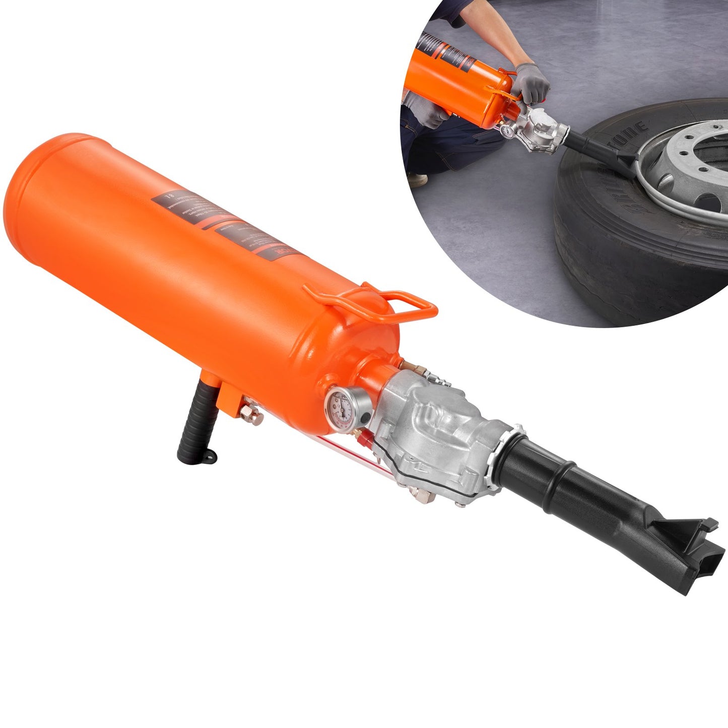 VEVOR Tire Bead Seater, 2.1 Gal/8 L Air Tire Bead Blaster, 120 PSI Handheld Bead