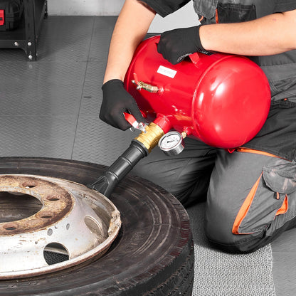 Air Tire Bead Seater, 5 Gal / 18.9 L, Heavy Duty Tire Bead Blaster Tool, 87-116 PSI Operating Pressure, Air Trigger Seating Inflator for Pickup, Truck, ATV, Jeep, Van, Lawn Tractor, RV, Red