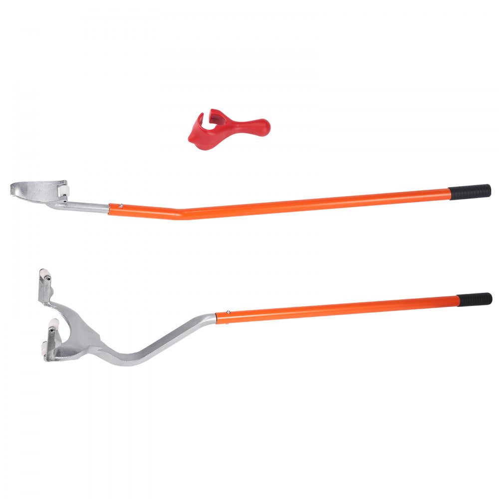 VEVOR Tire Mount Demount Tool, 571-622 mm Manual Steel Tire Changer Mount Demount Removal Tool, with Extra Bead Keeper, Tubeless Truck Bead Breaker, 3 PCS Tire Changing Tools, Orange