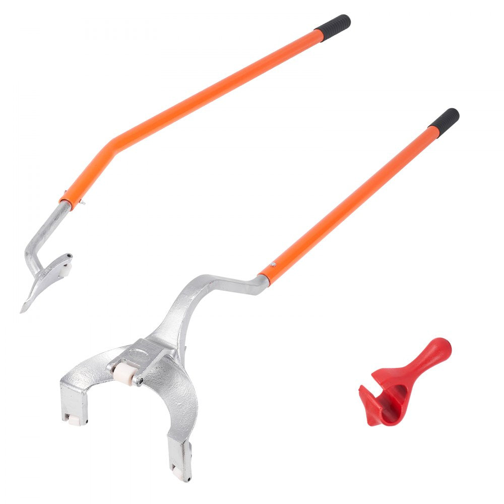 VEVOR Tire Mount Demount Tool, 571-622 mm Manual Steel Tire Changer Mount Demount Removal Tool, with Extra Bead Keeper, Tubeless Truck Bead Breaker, 3 PCS Tire Changing Tools, Orange
