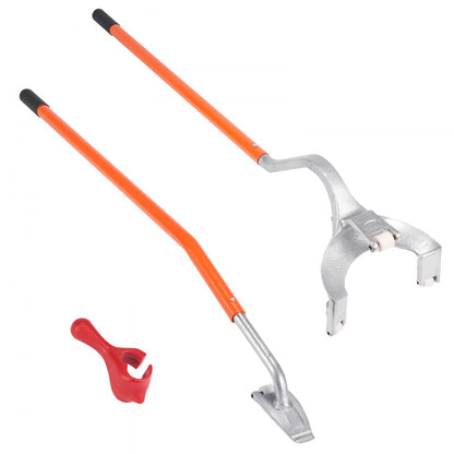 VEVOR Tire Mount Demount Tool, 571-622 mm Manual Steel Tire Changer Mount Demount Removal Tool, with Extra Bead Keeper, Tubeless Truck Bead Breaker, 3 PCS Tire Changing Tools, Orange