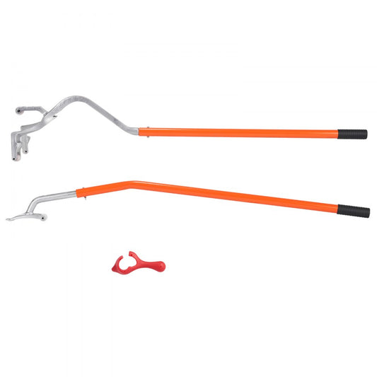 VEVOR Tire Mount Demount Tool, 571-622 mm Manual Steel Tire Changer Mount Demount Removal Tool, with Extra Bead Keeper, Tubeless Truck Bead Breaker, 3 PCS Tire Changing Tools, Orange