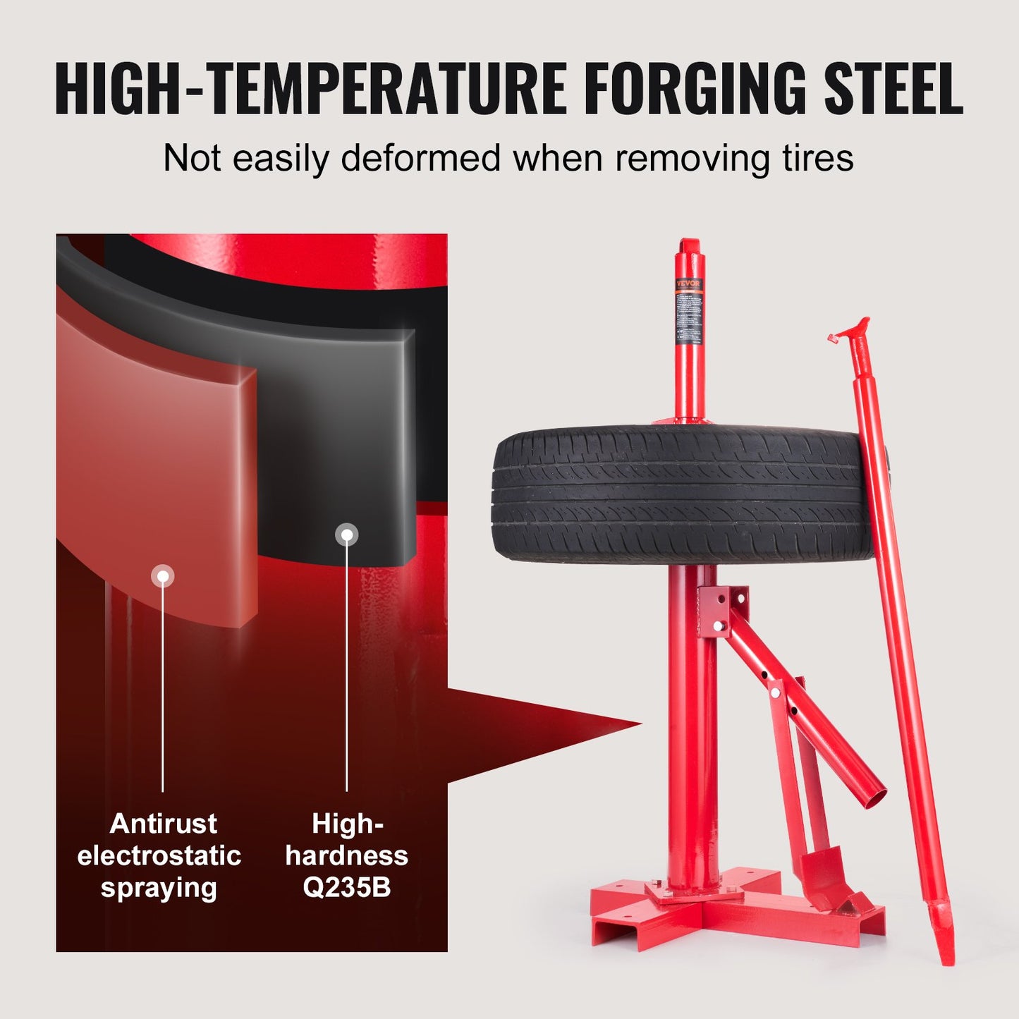 VEVOR Manual Tire Changer, Portable Hand Bead Breaker Mounting Tool for 203 - 406