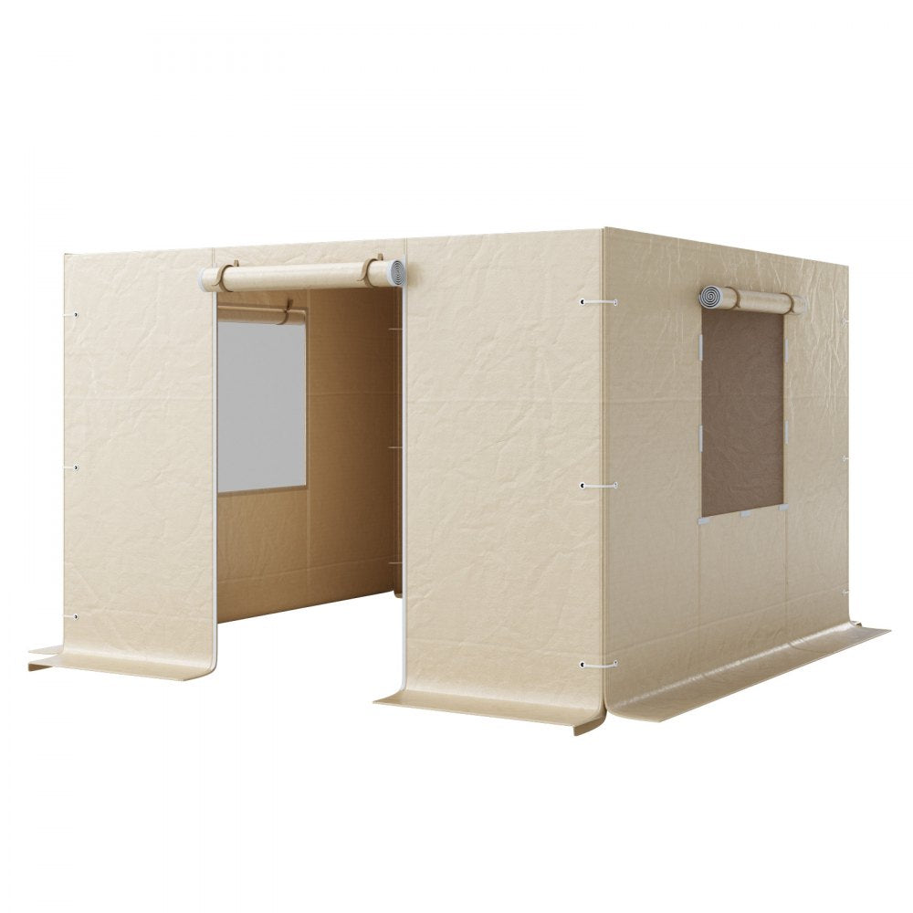 4-Panel Winter Gazebo Cover Sidewalls Fits 2.9x2.9 m Gazebos Mesh Windows