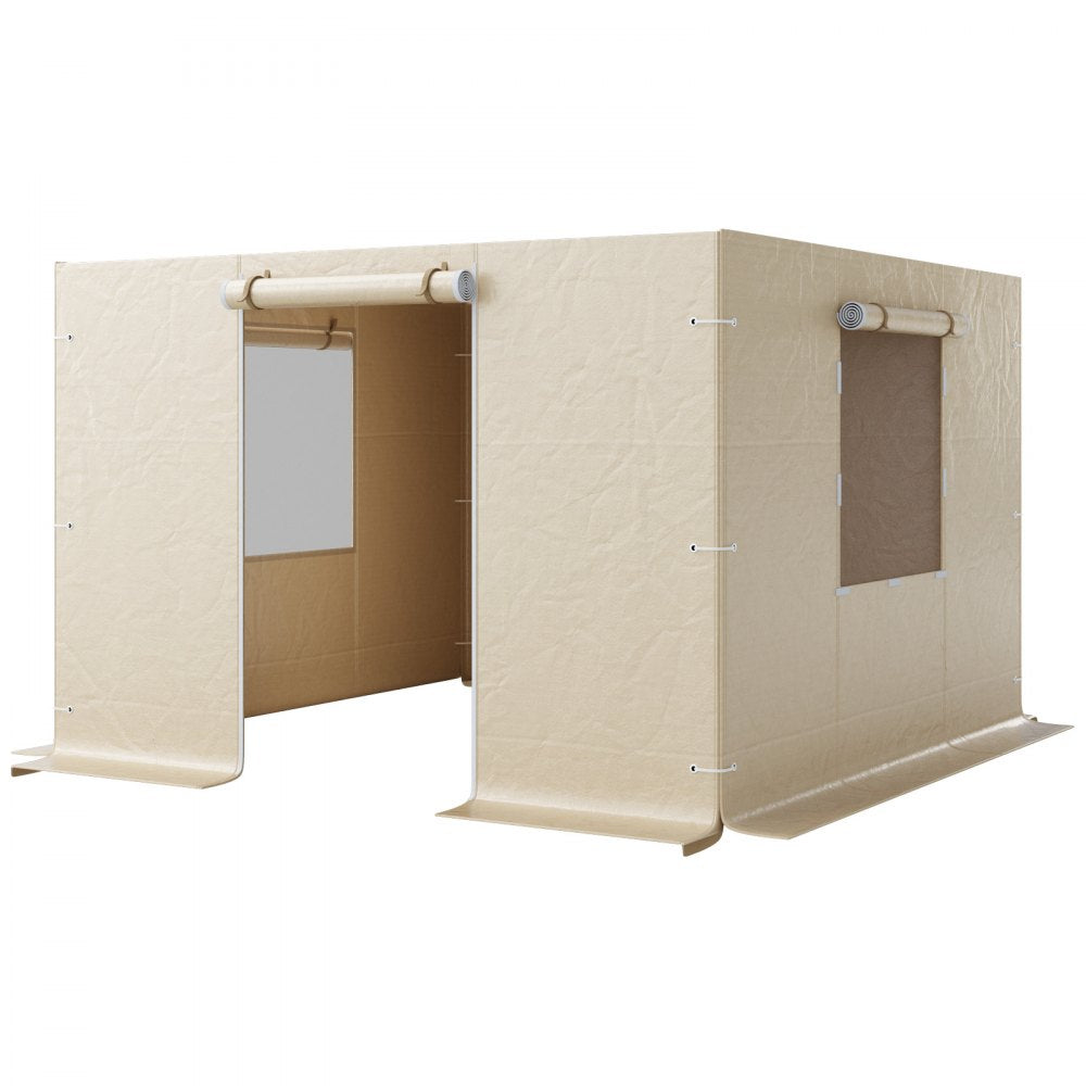 4-Panel Winter Gazebo Cover Sidewalls Fits 2.9x2.9 m Gazebos Mesh Windows