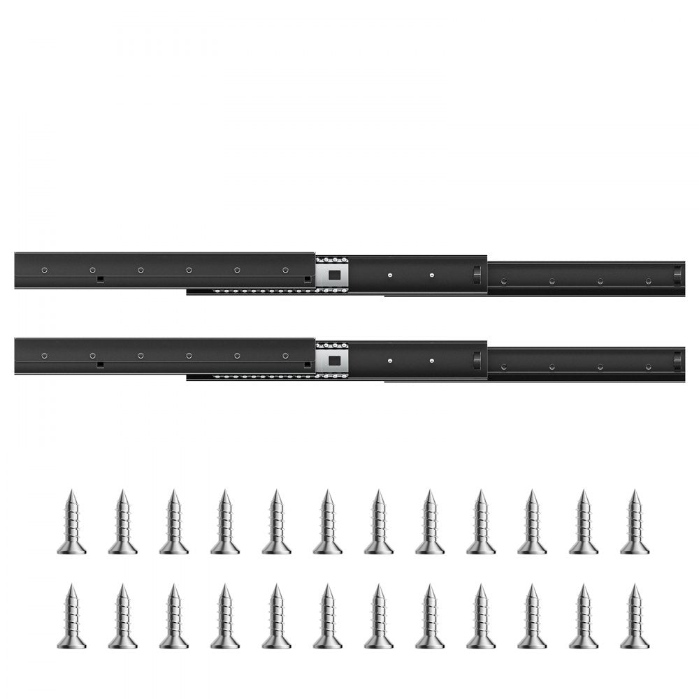 VEVOR Undermount Drawer Slides 400 mm Under Stair Cabinet Rails 117 KG Load