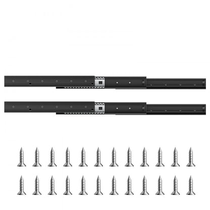 VEVOR Undermount Drawer Slides 400 mm Under Stair Cabinet Rails 117 KG Load