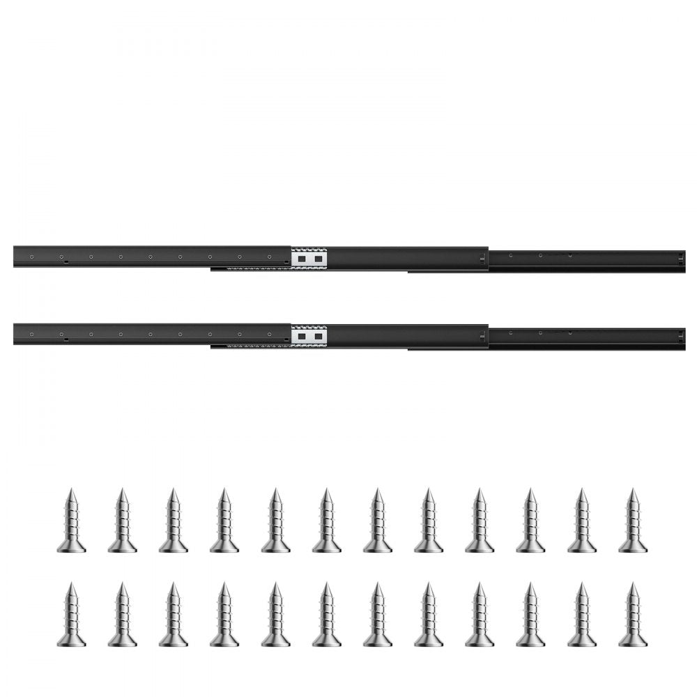 VEVOR Undermount Drawer Slides 600 mm Under Stair Cabinet Rails 117 KG Load