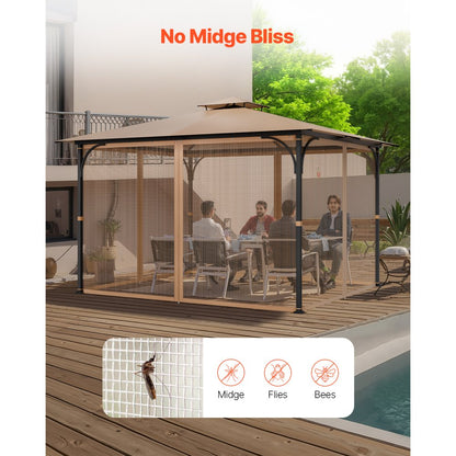 VEVOR Replacement Mesh Gazebo Netting Screen for 10x12x7.3 ft Patio, Net Only