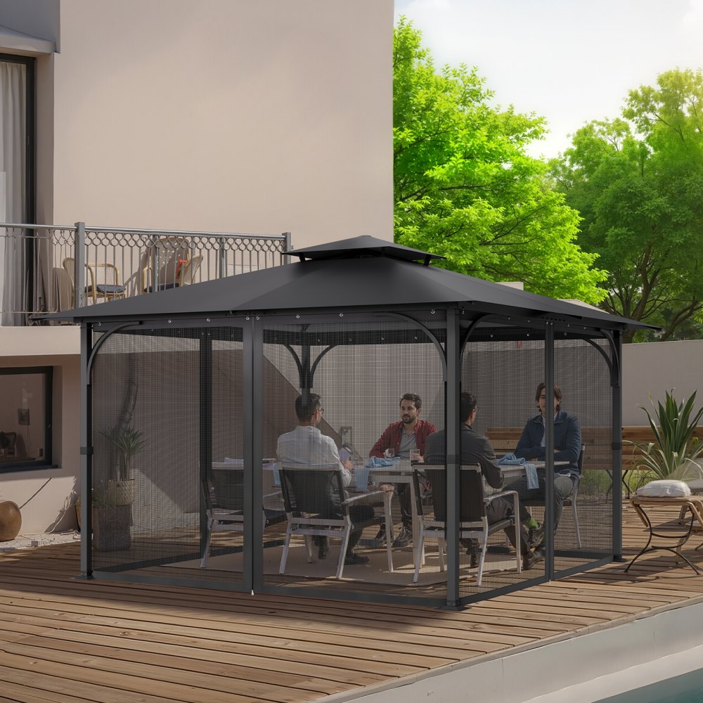 VEVOR Replacement Mesh Gazebo Netting Screen for 12x12x7.5 ft Patio, Net Only
