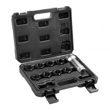 10-Piece Axle Spindle Thread Repair Kit, Metric & UNF Sizes, Black & Silver