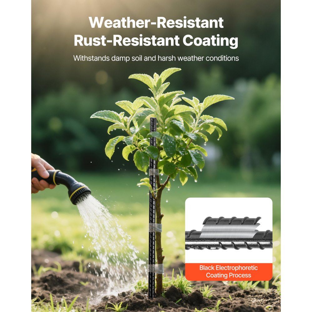 406.4 mm 16 Pack Rebar Stakes Heavy Duty Straight Galvanized Ground Anchors