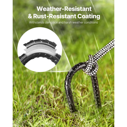 304.8 mm 16 Pack Rebar Stakes Heavy Duty J Hook Galvanized Ground Anchors