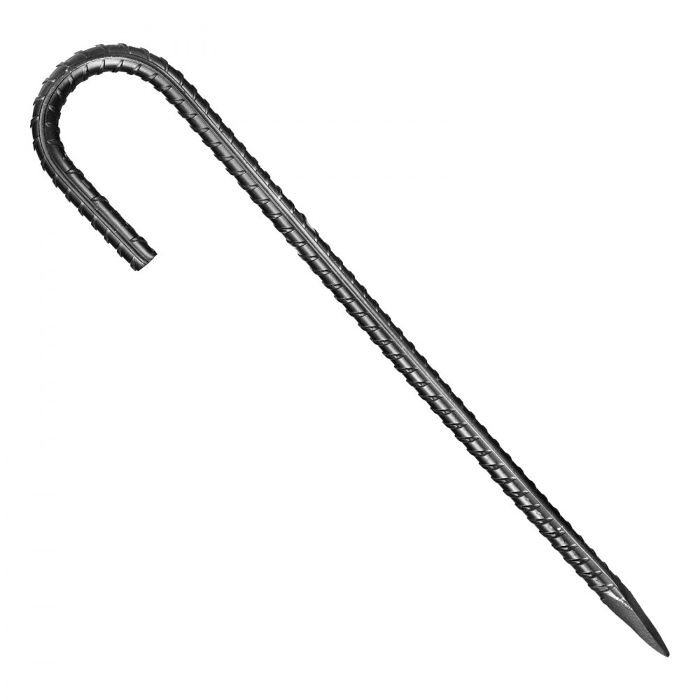 304.8 mm 16 Pack Rebar Stakes Heavy Duty J Hook Galvanized Ground Anchors