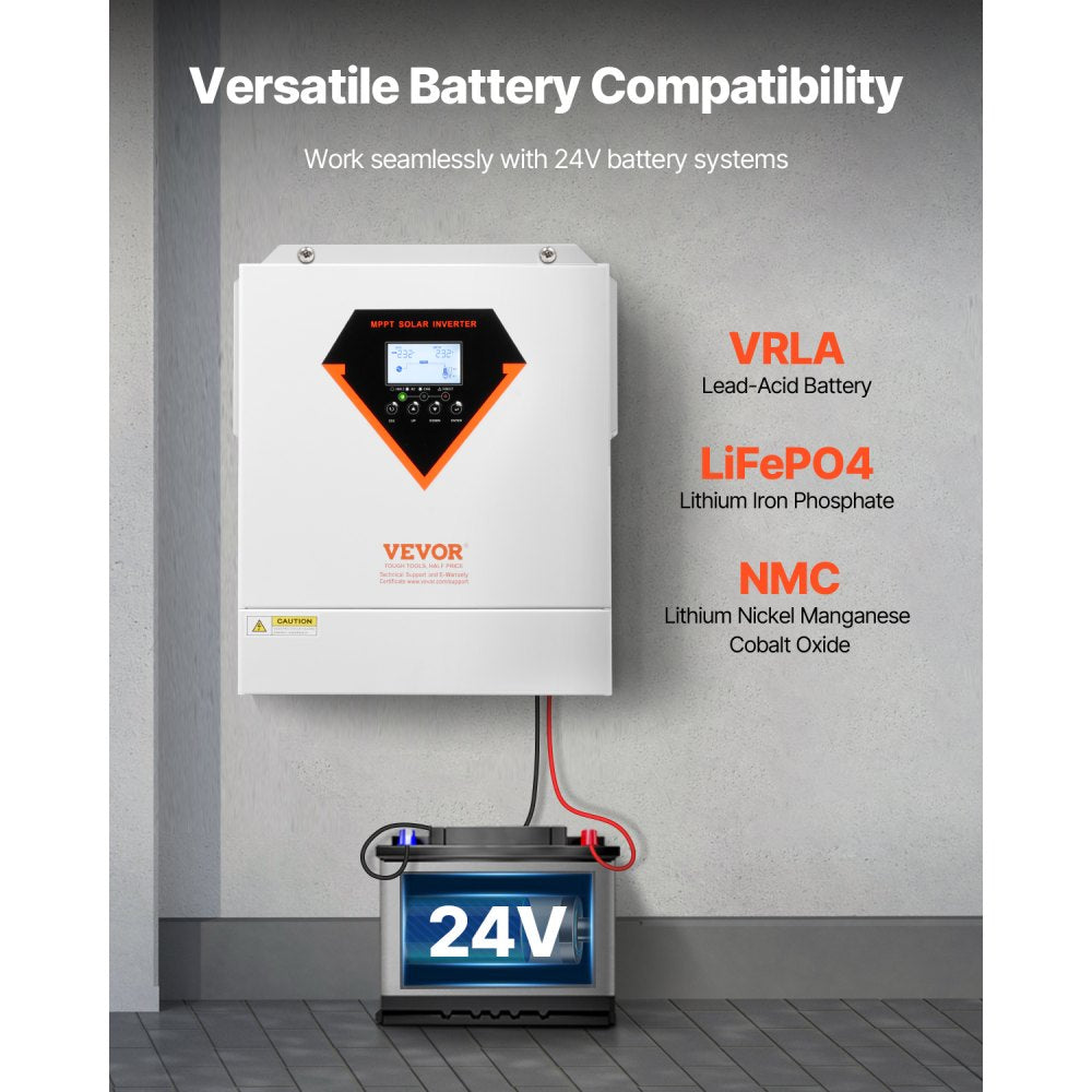 VEVOR Hybrid Solar Inverter Charger 3500W 220/230V Built-in 100A MPPT Controller