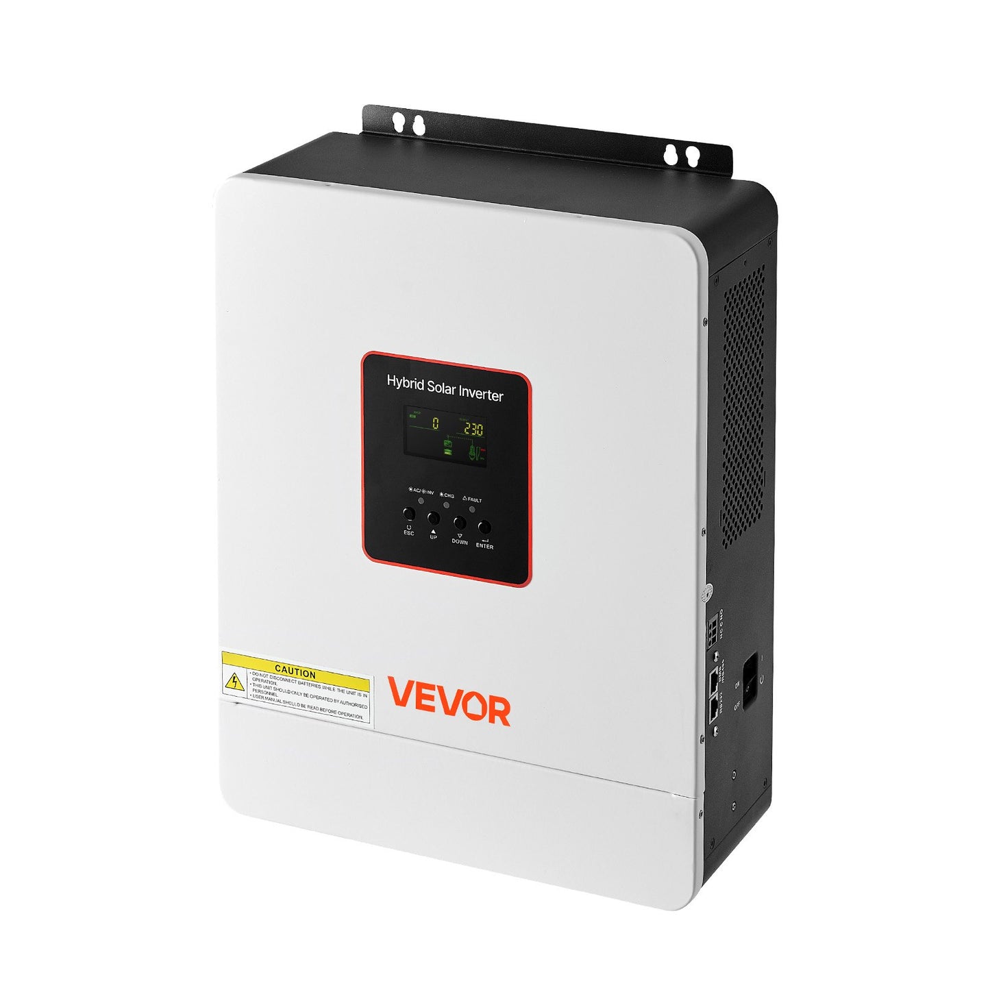 4000W Hybrid Solar Inverter, 24V DC to 230V AC, Pure Sine Wave Power Inverter Charger, with Built-in 120A MPPT Solar Controller, WiFi Module, Single-Phase, for Lead Acid Lithium Battery Off-Grid