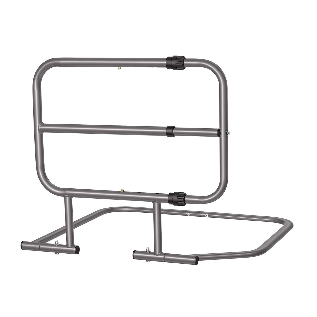 Bed Rails for Elderly Adults 90.7kg Capacity Bed Side Assist Rail, High-Strength Steel, L-Shaped Bedside Cane for Seniors, Adjustable Handle Length, Fits King Queen Full Twin Beds