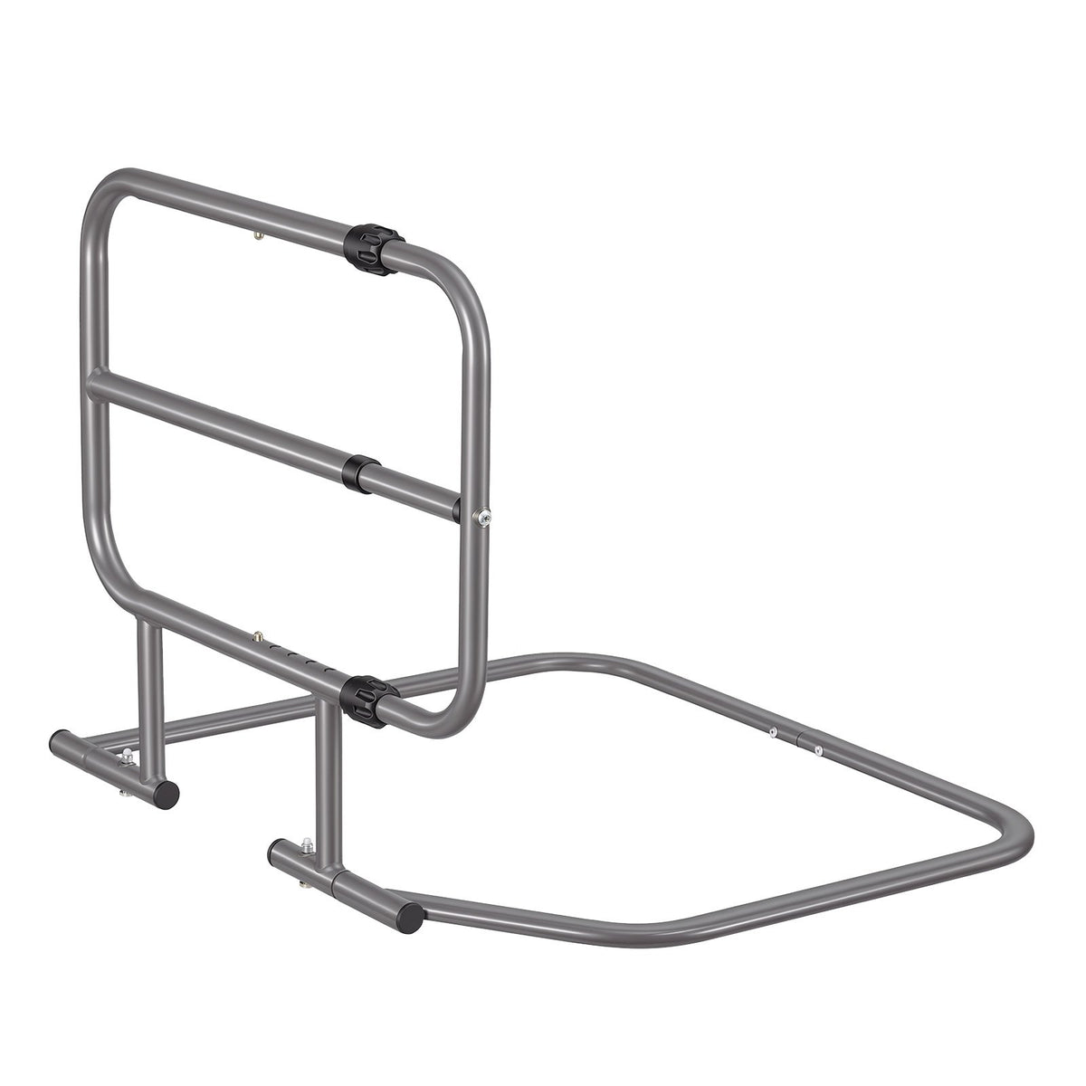 Bed Rails for Elderly Adults 90.7kg Capacity Bed Side Assist Rail, High-Strength Steel, L-Shaped Bedside Cane for Seniors, Adjustable Handle Length, Fits King Queen Full Twin Beds