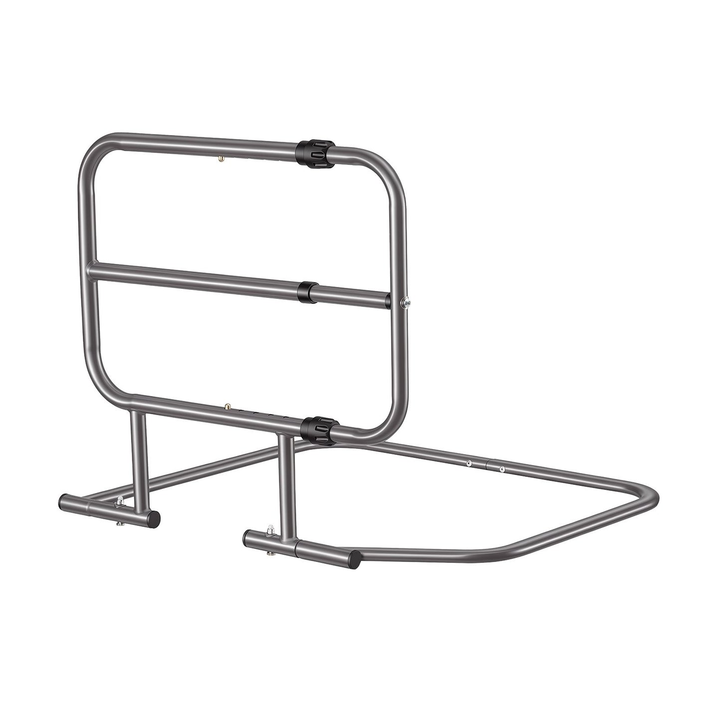 Bed Rails for Elderly Adults 90.7kg Capacity Bed Side Assist Rail, High-Strength Steel, L-Shaped Bedside Cane for Seniors, Adjustable Handle Length, Fits King Queen Full Twin Beds
