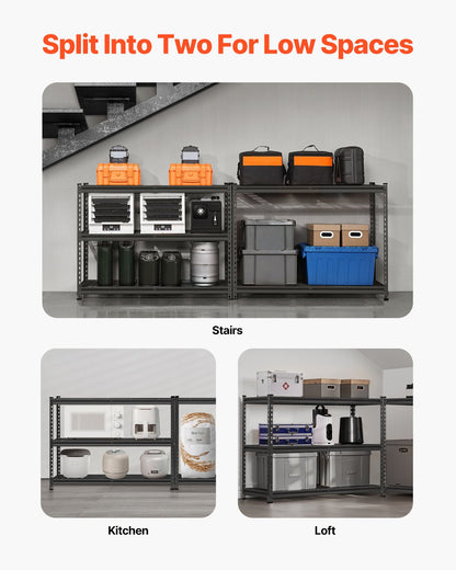 VEVOR Storage Shelves 5 Tier Adjustable Heavy Duty Garage Shelving Unit 1134 kg