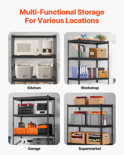 VEVOR Storage Shelves 4 Tier Adjustable Heavy Duty Garage Shelving Unit 1089 kg