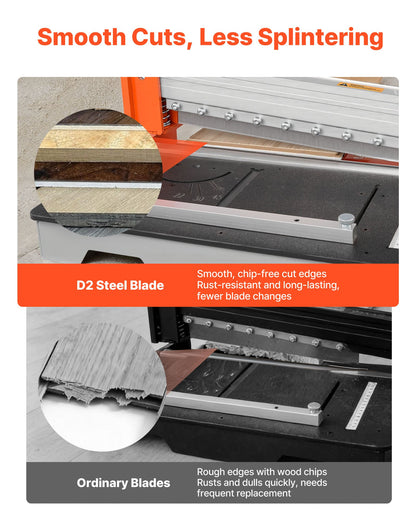 304.8mm Vinyl Floor Cutter, 16mm Thick Laminate Flooring Cutter with Upgraded Labor-Saving Aluminum-Alloy Lever, Telescoping Support Plate, Cuts Engineered Wood, LVT, VCT, SPC, LVP, WPC