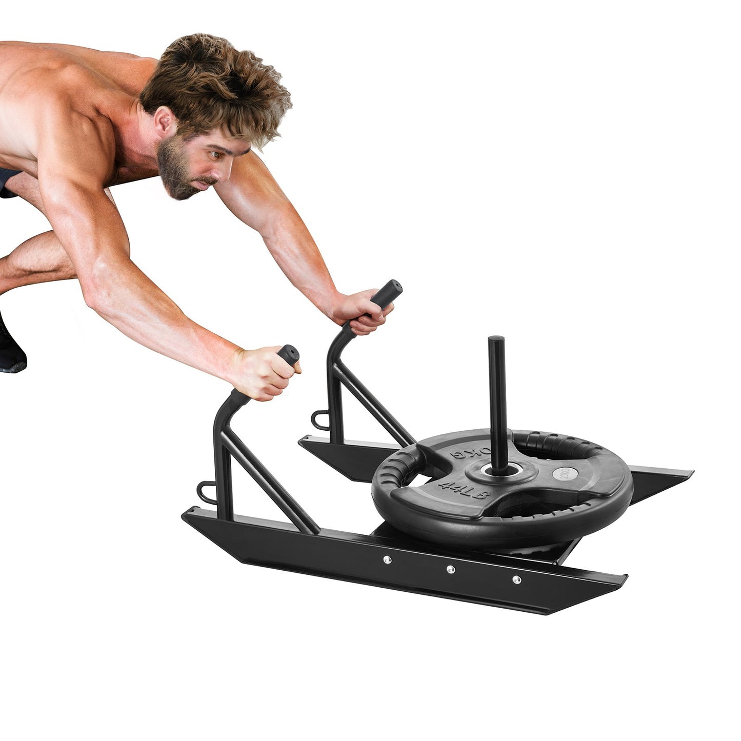 VEVOR Weight Power Pull Push Sled Fitness Strength Speed Training Sled Black