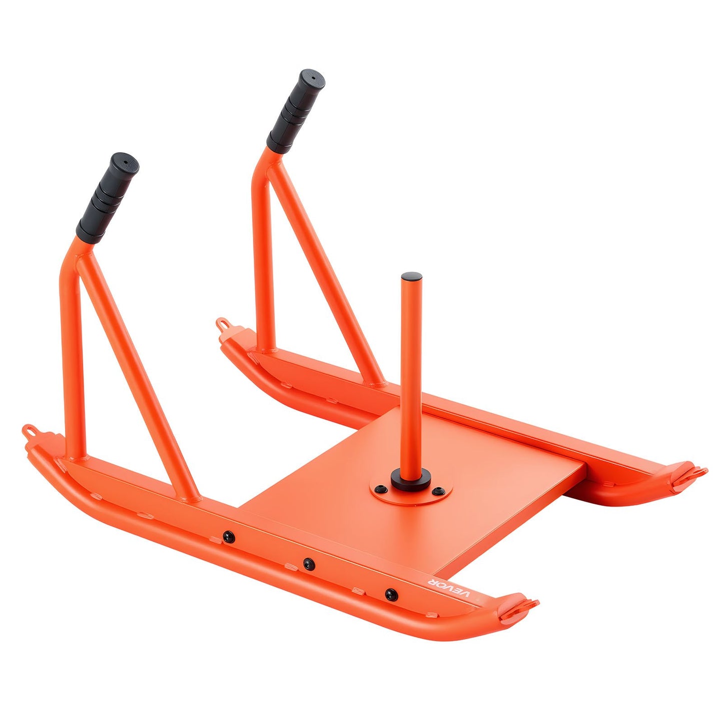 Weight Sled, Steel Power Sled, Fitness Strength Training Sleds for Athletic Exercise Speed Improvement, Workout Fitness Equipment with Handle, Compatible with 25/51 mm Weight Plates, Orange