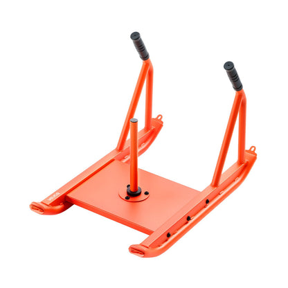 Weight Sled, Steel Power Sled, Fitness Strength Training Sleds for Athletic Exercise Speed Improvement, Workout Fitness Equipment with Handle, Compatible with 25/51 mm Weight Plates, Orange