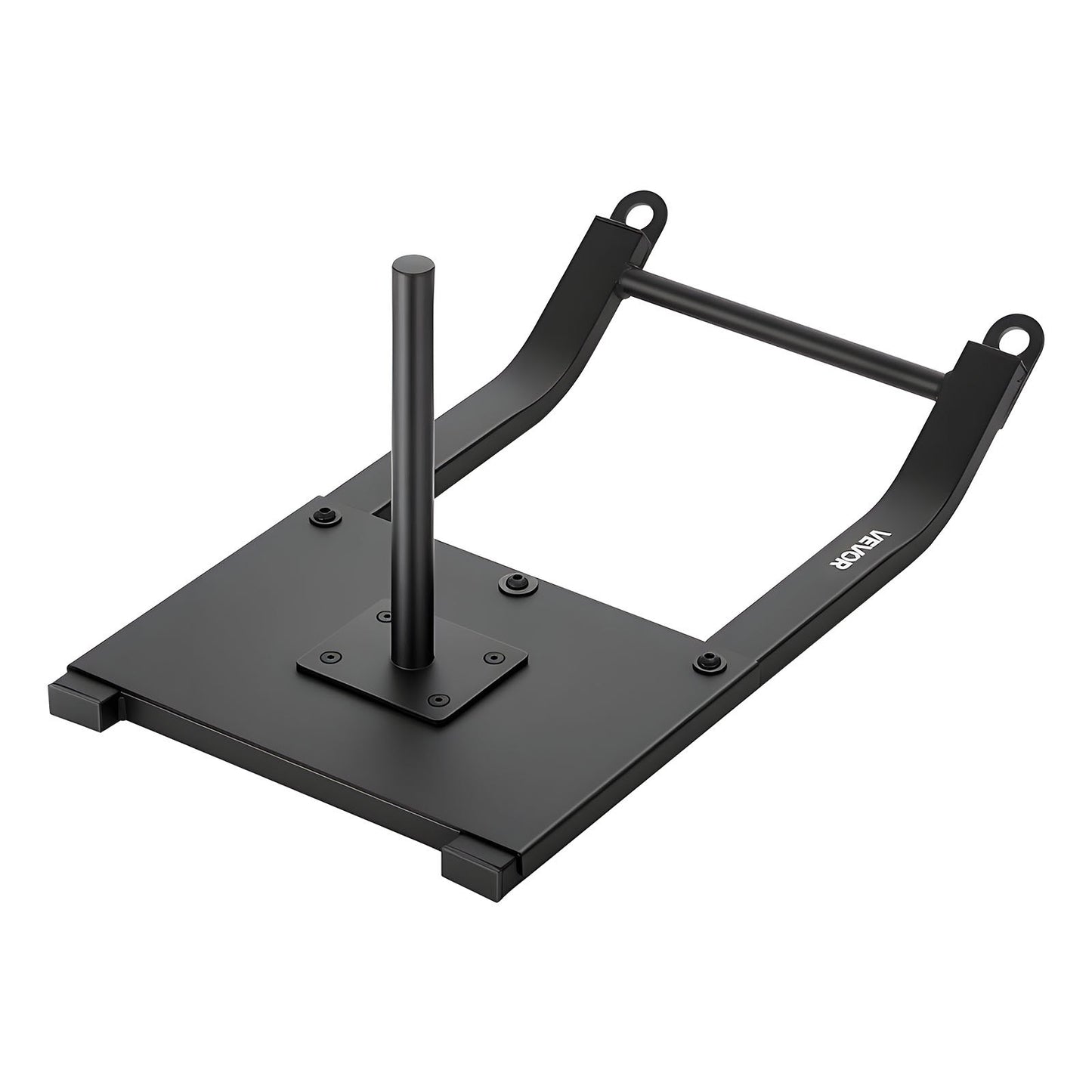 Weight Sled, Steel Power Sled, Fitness Strength Training Sleds for Athletic Exercise Speed Improvement, Workout Fitness Equipment with Harness, Compatible with 25/51 mm Weight Plates, Black