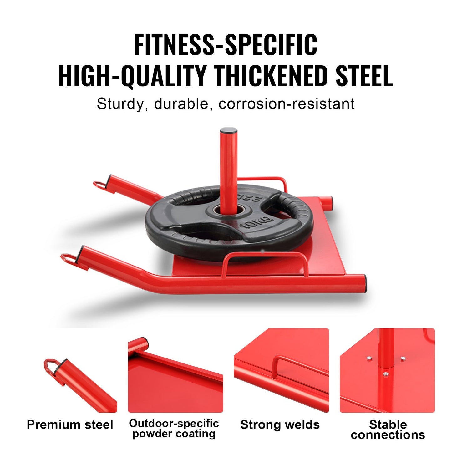 VEVOR Weight Training Pull Sled, Fitness Strength Speed Training Sled, Steel Power