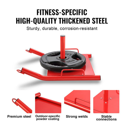 VEVOR Weight Training Pull Sled, Fitness Strength Speed Training Sled, Steel Power