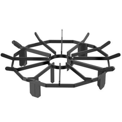 VEVOR Log Grate, 27 inch Heavy Duty Wheel Fire Grate with 6 Support Legs, Solid