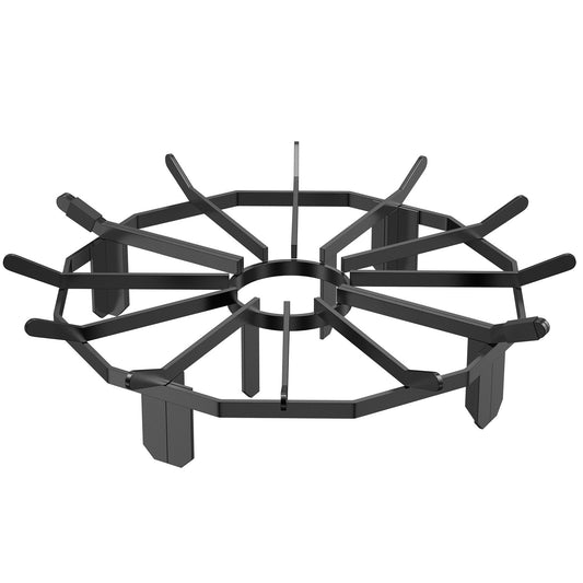 VEVOR Log Grate, 27 inch Heavy Duty Wheel Fire Grate with 6 Support Legs, Solid