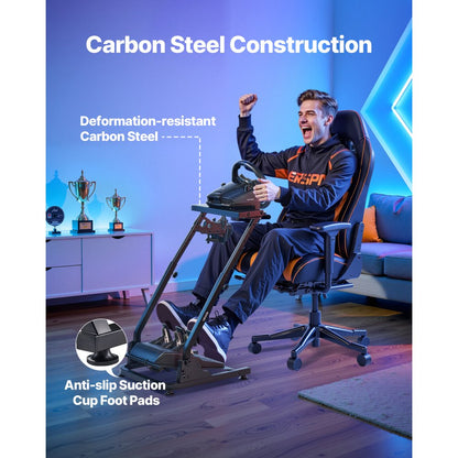 Racing Wheel Stand, Adjustable & Foldable Simulator Stand for Logitech G29 G27 G920 G923, Thrustmaster T300RS T300GT T248 TS-PC TSXW Gaming Cockpit,Pedals Simulator NOT Included