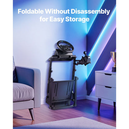 Racing Wheel Stand, Adjustable & Foldable Simulator Stand for Logitech G29 G27 G920 G923, Thrustmaster T300RS T300GT T248 TS-PC TSXW Gaming Cockpit,Pedals Simulator NOT Included