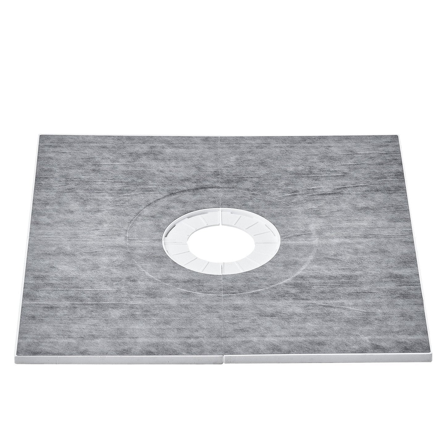 Lightweight 0.91x0.91m Shower Pan Kit with Central Drain and Waterproof Cloths