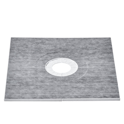 Lightweight 0.91x0.91m Shower Pan Kit with Central Drain and Waterproof Cloths