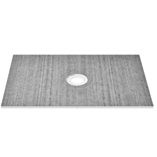 VEVOR Shower Curb Kit, 1219x1828mm Shower Pan Kit with 160mm Central Drain, Lightweight