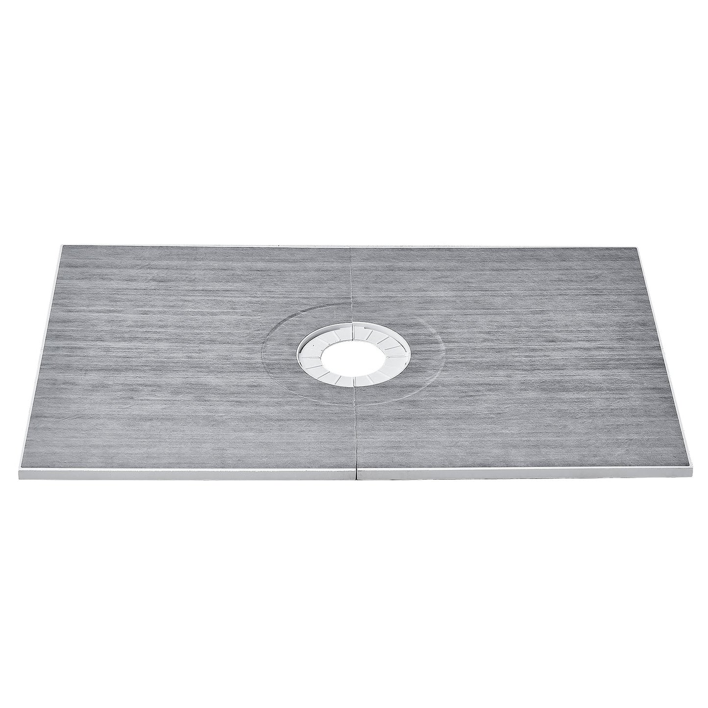 VEVOR Shower Curb Kit, 1524x965mm Shower Pan Kit with 160mm Central Drain, Lightweight